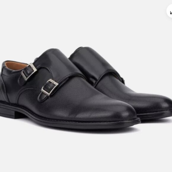 New York & Company Terry Men's Size 10.5 Double Monk Strap Dress Shoes Black New - Picture 2 of 14